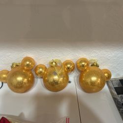 Disney Gold Ornaments 