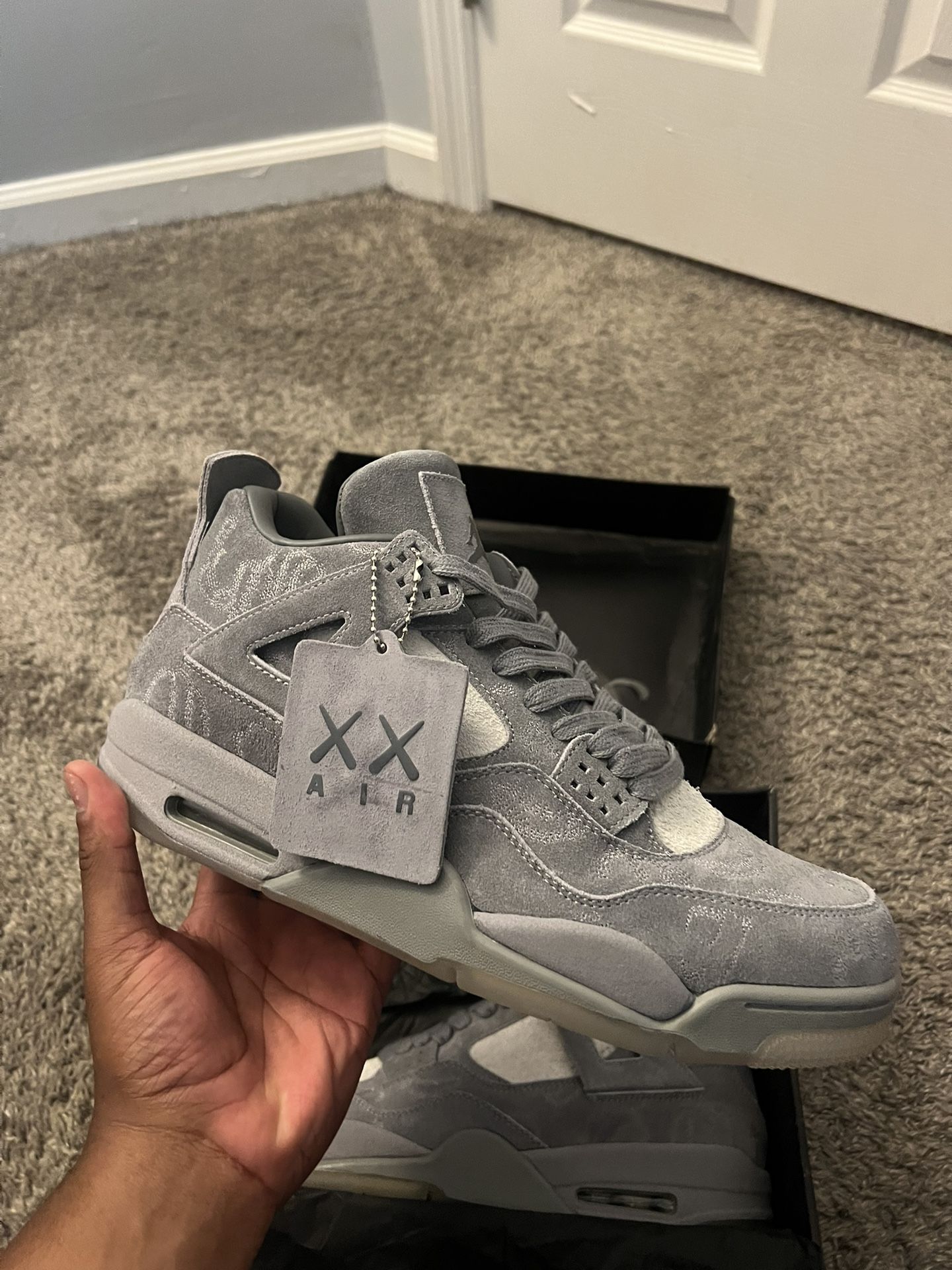 KAWS X AIR JORDAN 4 RETRO “cool Grey” SZ 14