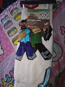 Minecraft toddler blanket