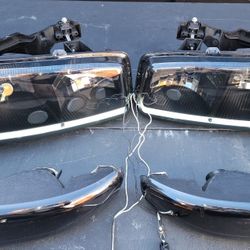 01-06 Gmc Sierra Yukon Denali LED DRL Headlights Luces Micas Calaveras Faros Faroles
