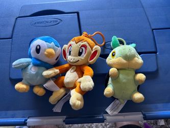 Pokémon Sinnoh Starter Keychain Plushes