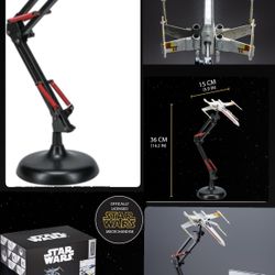 Star Wars X-Wing Desk Lamp DISNEY PALADONE USB/AC adapter New in a Box