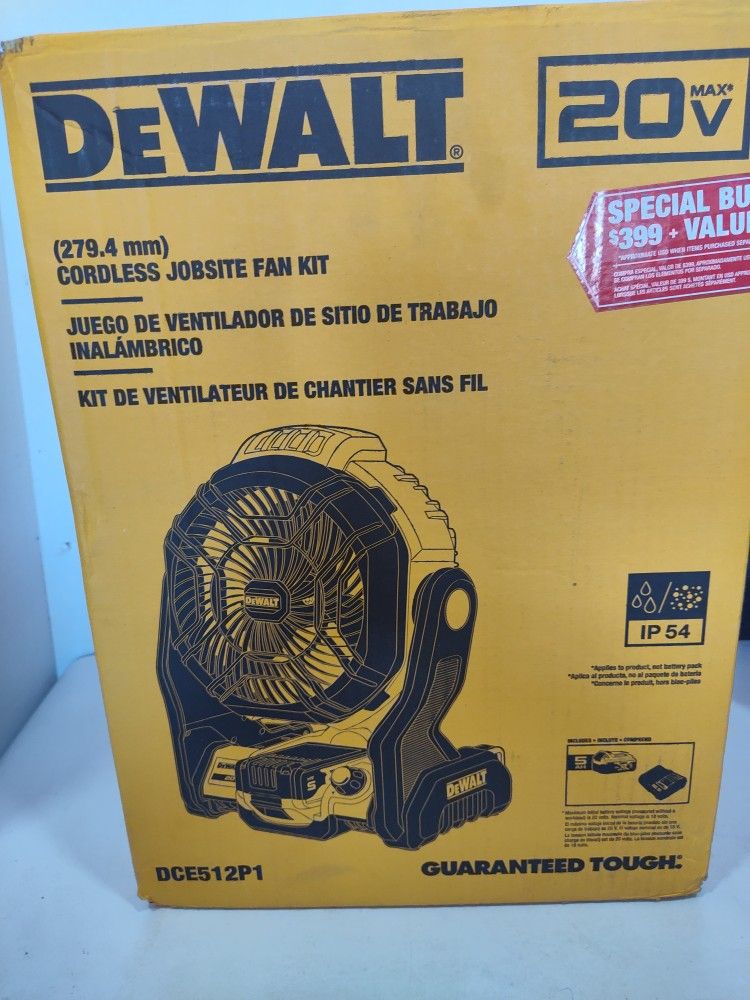 Dewalt 20v Cordless Jobsite Fan Kit
