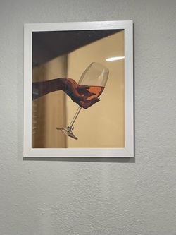 Framed Wine Glass Art Print