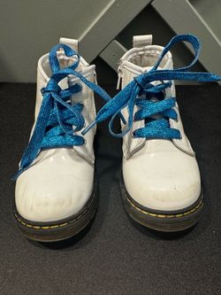 Toddler White Combat Boots (Size 8)