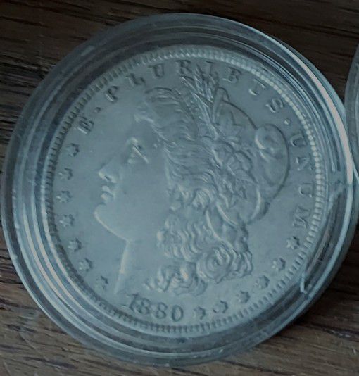 Very Good Condition 1880 Morgan 90% Silver $1 US Dollar Coin