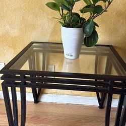 Glass table Beautiful for Living Room W/ Flowers 