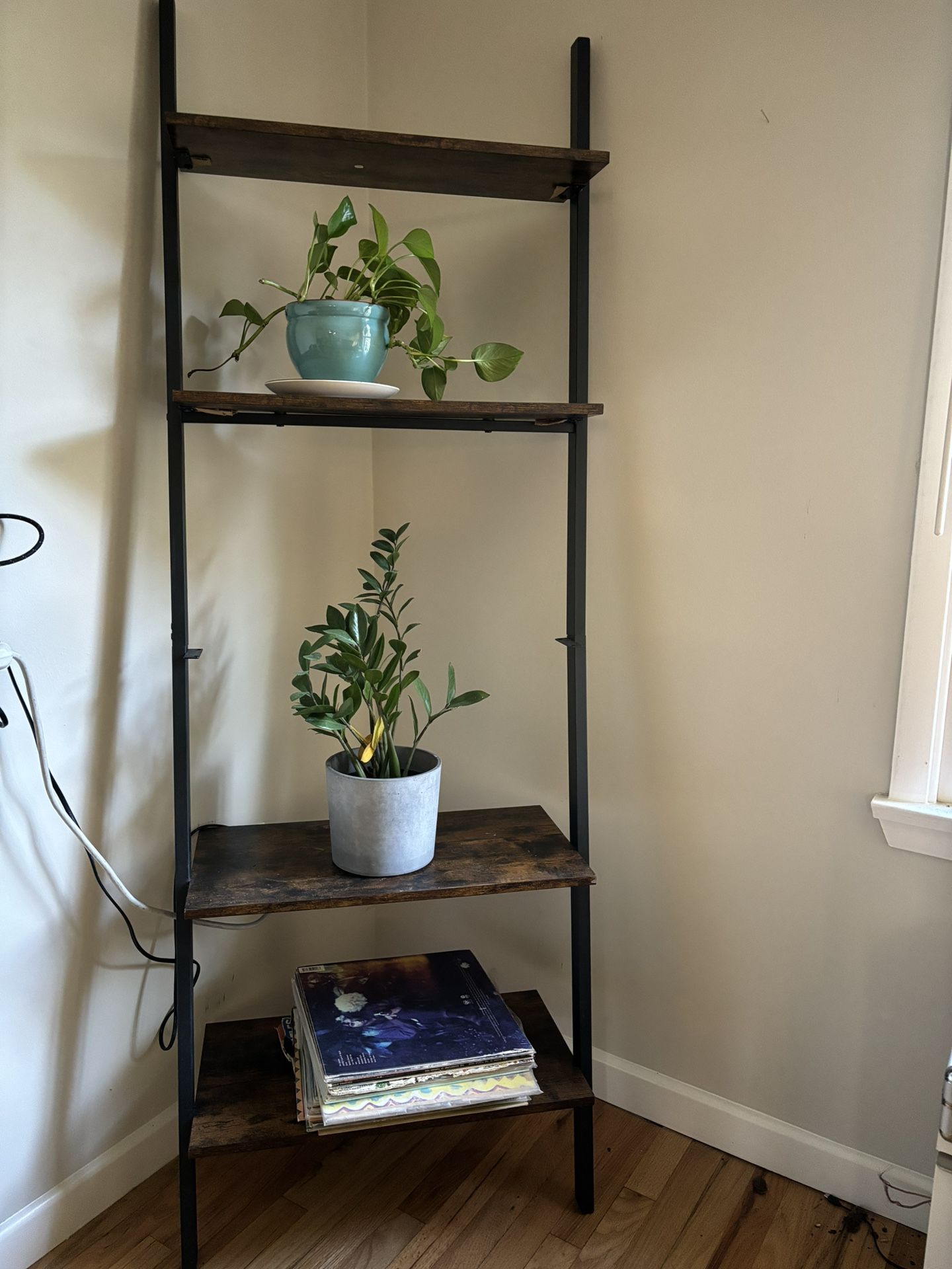 Wood Ladder Shelf