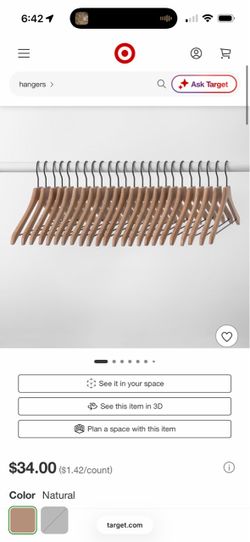 Wood hangers 24pk