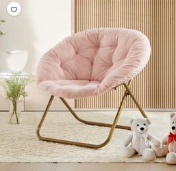 Circle Pink Velvet & Gold accent chair