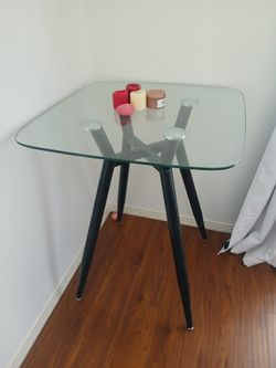 Glass top table