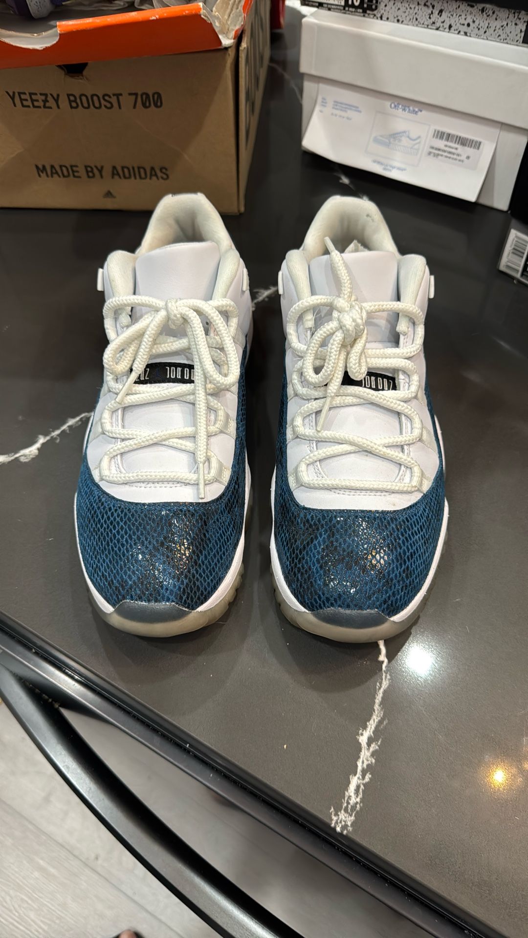 Jordan 11 Blue Snake Skin