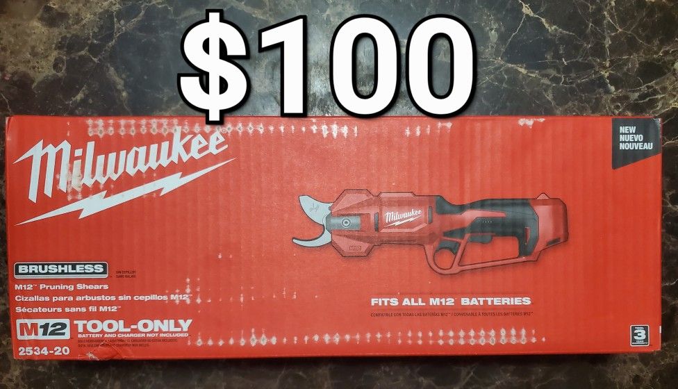 MILWAUKEE M12 PRUNING SHEARS TOOL ONLY
