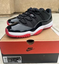 Jordan 11 Low Bred Black Red 2025 Size 12