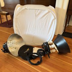 Impact Photography Lighting Kit – 5-Socket CFL Light + Reflector + 36” Tent + Accessories