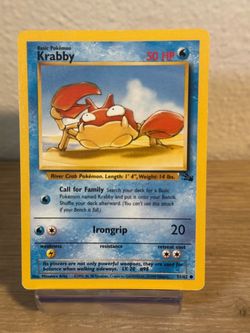 Krabby pokemon card