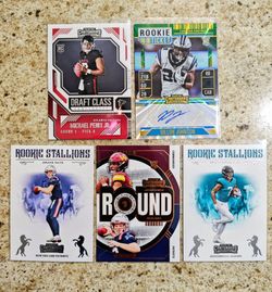 PANINI FOOTBALL STAR ROOKIE CARD LOT OF FIVE* ALL PACK FRESH IN NM - MINT CONDITION!
