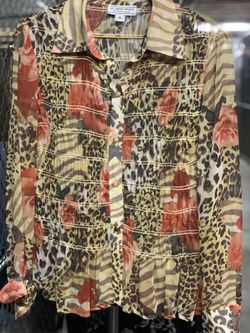 Printed Smocked Long Sleeves - St. John by Marie Gray