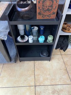 Black metal organizer