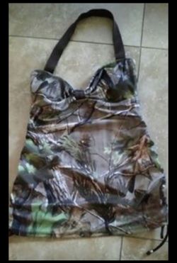 Mossy oak swim top small