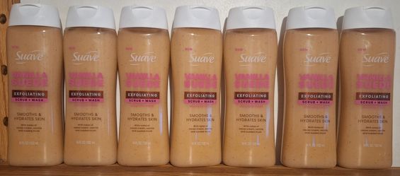 7 Bottles of Vanilla Suede Suave Body Washes