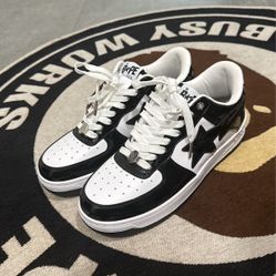 Bape Sta Low Black and White (NO BOX)