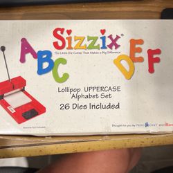 NIB Sizzix UPPERCASE LOLLIPOP Alphabet Die Set 