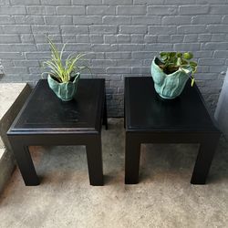 Black end table