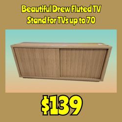 New Beautiful Drew Fluted TV Stand for TVs up to 70: Njft