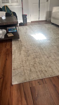 Modern Abstract Gray Area Rug – 5x7 – Like New – $80 OBO