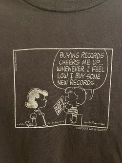 Peanuts Men’s Black Comic Graphic Tee
