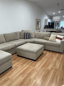 Macy's Radley 4-Pc. Fabric Chaise Sectional Sofa with Wedge Piece
