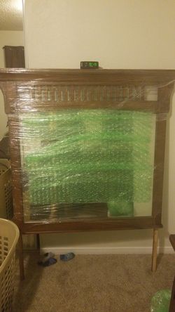 Brown dresser mirror