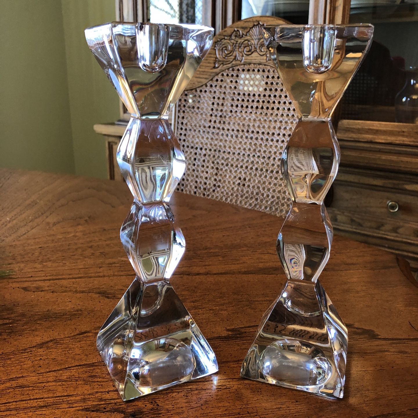 2 Lenox Ovations Crystal Candle Stick Holders