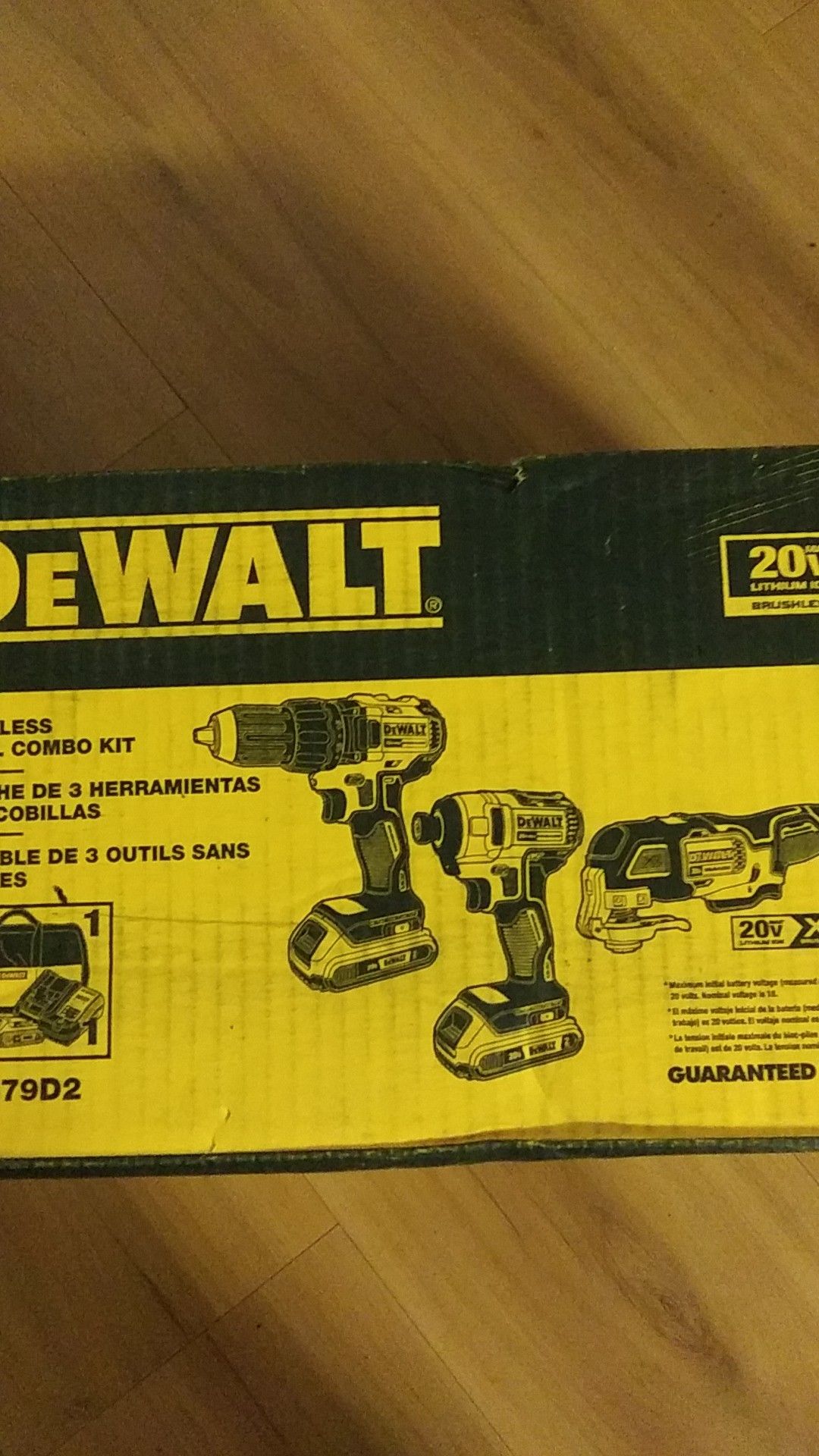 Dewalt 3 piece XR Combo Kit