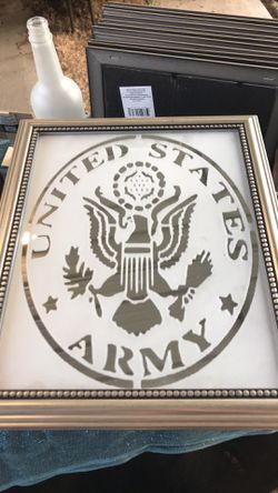 United States Army custom etched 8x10 mirror