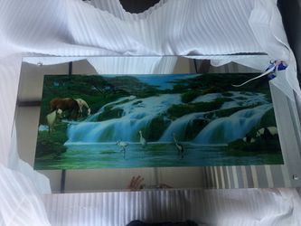 Frame with plug in to make it move and sound