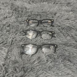 Chrome heart glasses