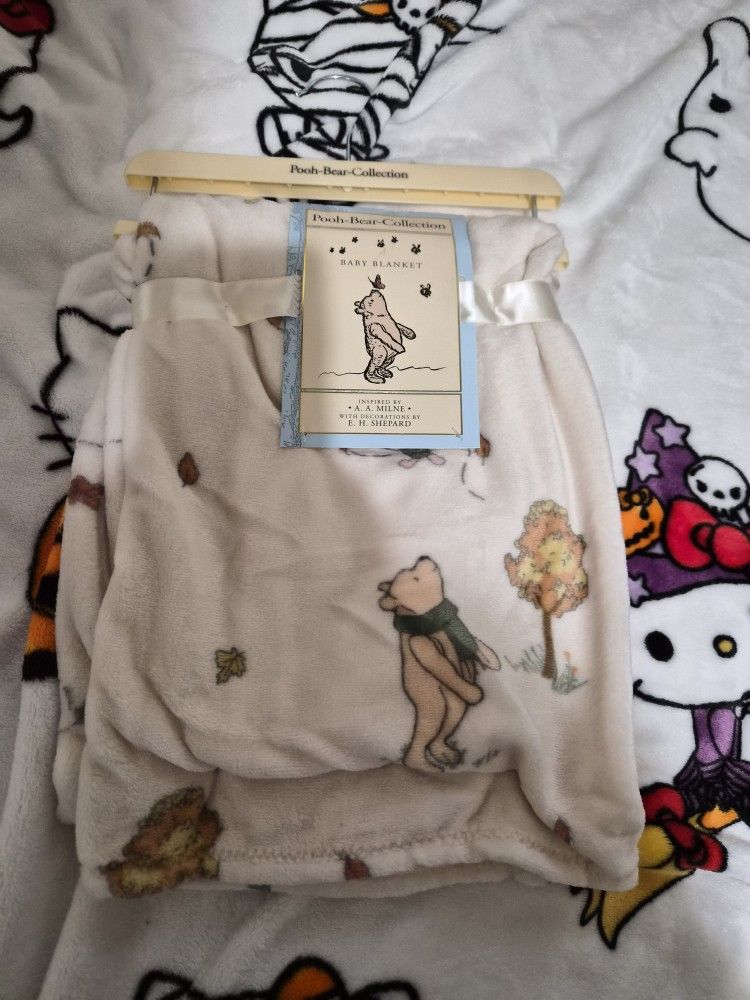 Winnie The Pooh Fall Baby Blanket - New