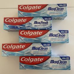 Colgate MaxFresh Cool Mint Toothpaste, 6.3 oz (5) packs for $10