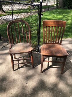 FREE vintage type wood chairs.