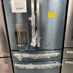 GE Profile 27.9 Cu. Ft. Smart Fingerprint Resistant 4-Door French-Door Refrigerator with Door In Door