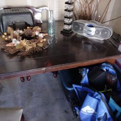 Real Cherry Oak Wood Table And Chairs