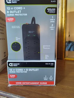 12 ft cord 8 outlet surge protector