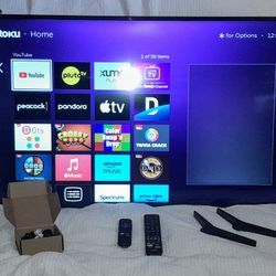 60" Smart Flat screen, Roku Express 4 K+Pro, & Fitestick. 