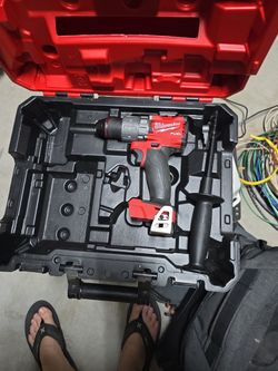 Milwaukee Drill And Handle With Case