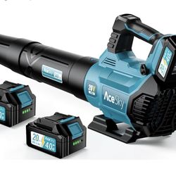 Leaf Blower Cordless - 2025 Update 150000RPM & 3 Speed Levels Electric Leaf Blower with 2 x 4.0Ah Battery and Charger, Extension Tube Blower for Lawn 