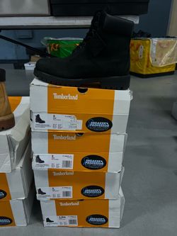 Timberland 6inch Black Waterproof Double Stitch Size 9 Brand new Store display under retail 🚨🚨🚨🚨