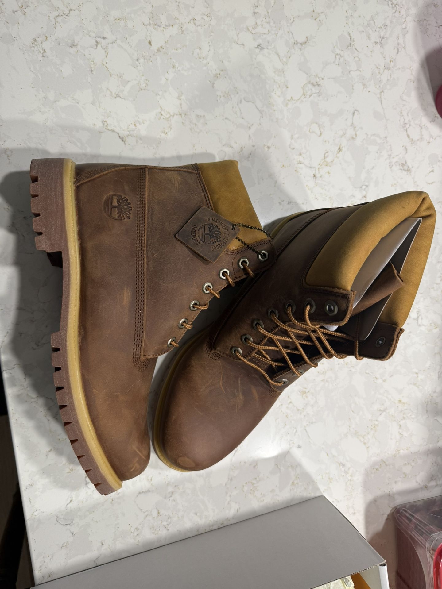 Dark Brown Timbs, Size Men’s 12