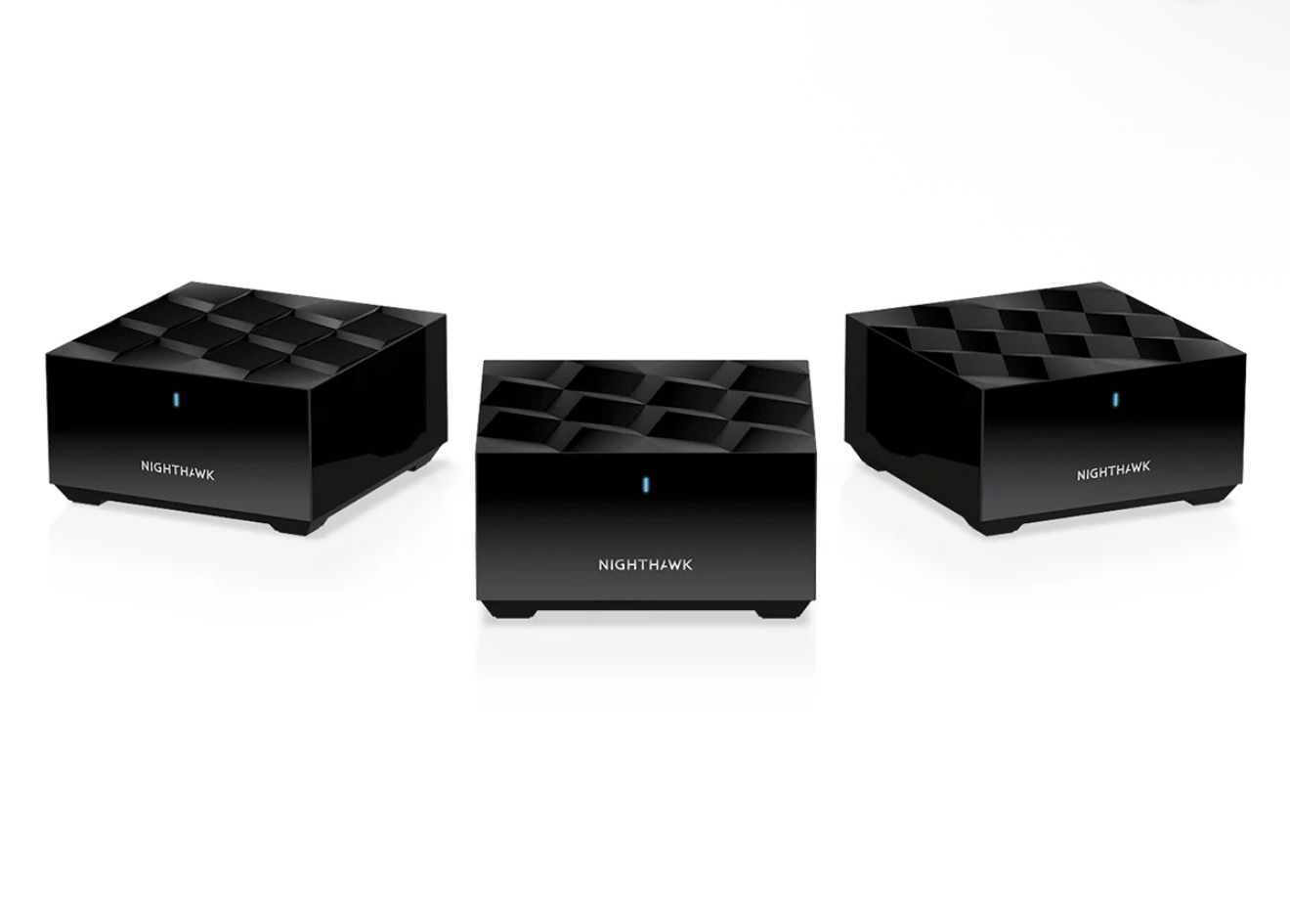 NETGEAR Nighthawk Whole Home Mesh WiFi 6 System (MK73S) - Security Features, AX3000 Wireless Speed (Up to 3.0 Gbps), Router + 2 Satellite Extenders, C